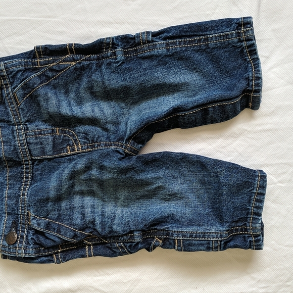 oshkosh b'gosh vestbak denim overalls & striped sweater bundle 3 months baby - Picture 6 of 12